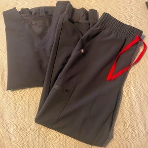 Highwaisted charcoal figs set